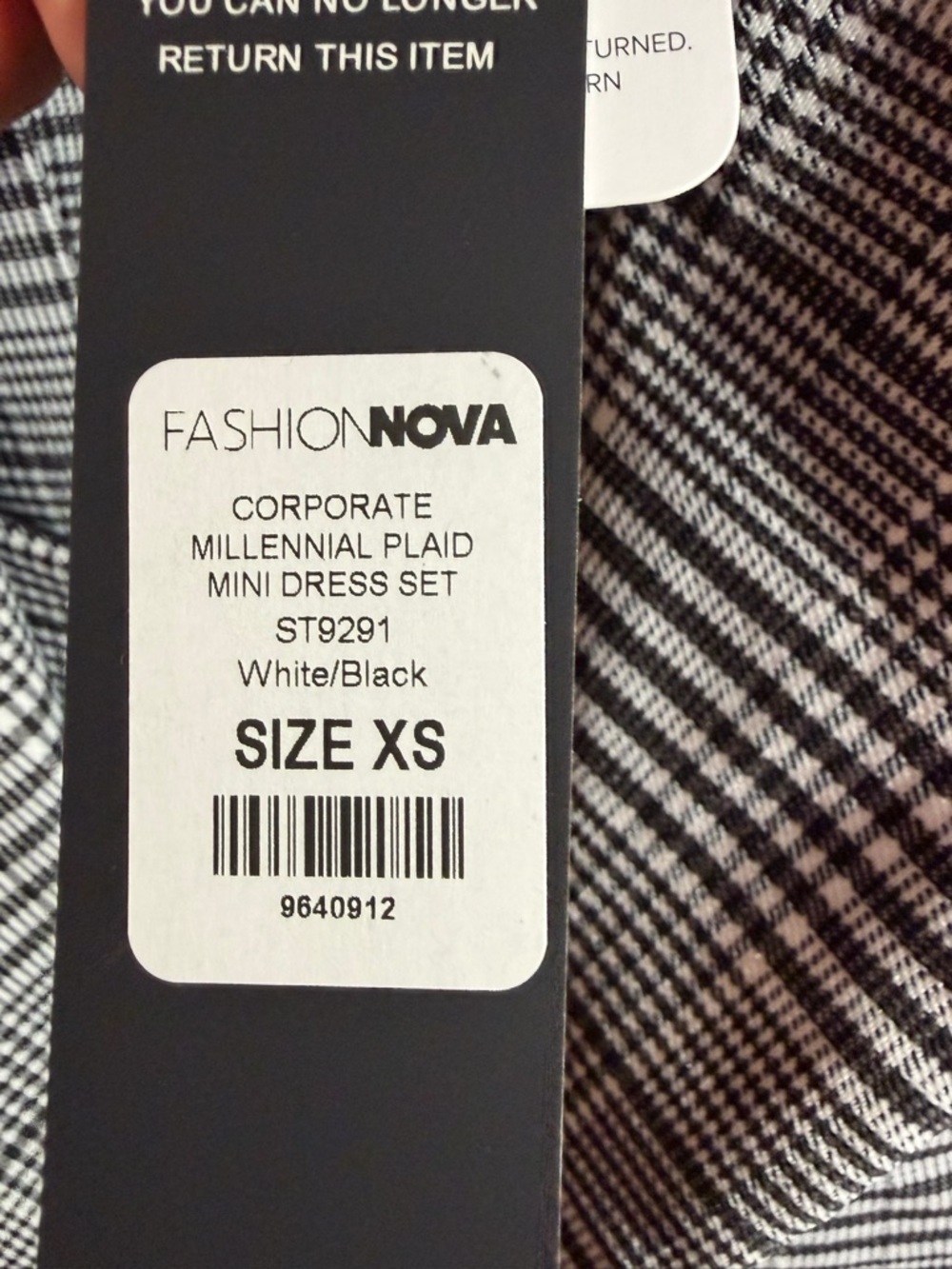 Fashion Nova Corporate Millennial Plaid Mini Dress Set - Picture 4 of 5